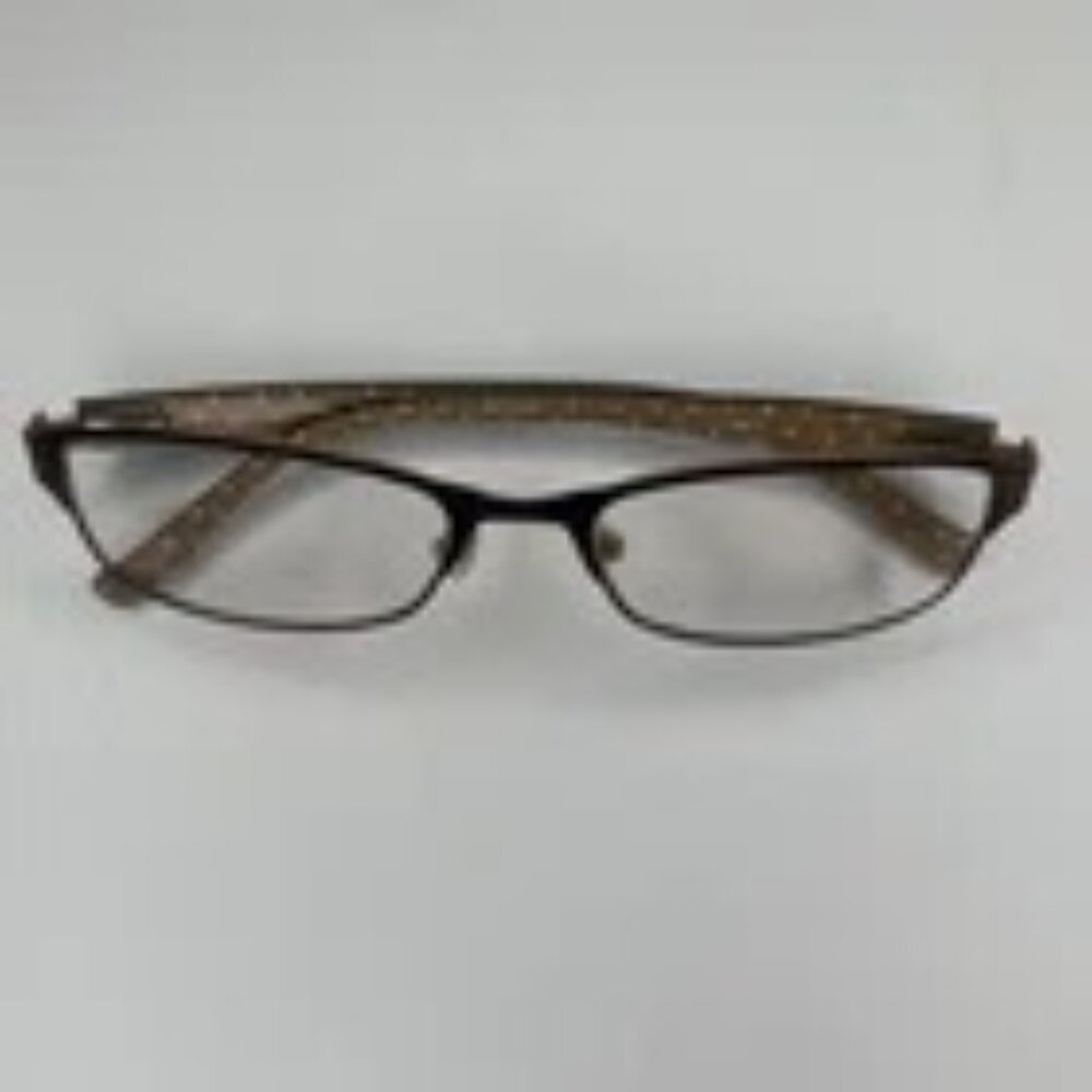 Kate Spade Brown Rectangle Eyeglasses Satin Ambrosette 0JUV Dots 54-17-135